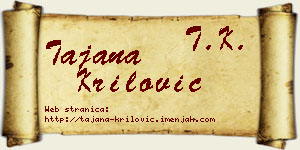 Tajana Krilović vizit kartica